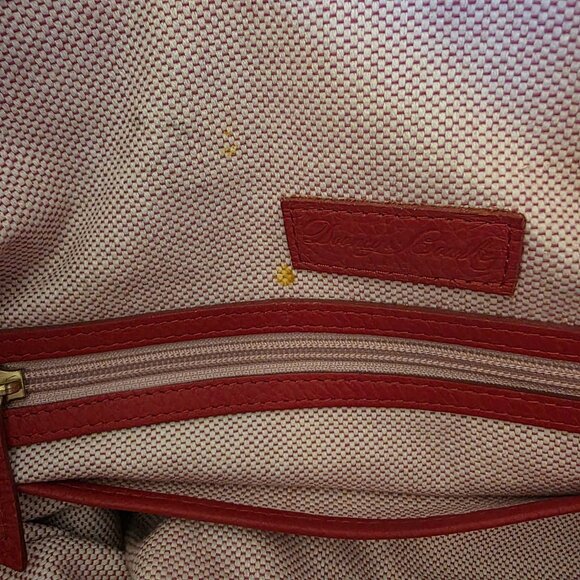 Dooney & Bourke June Bag Red Leather Tote Large R376C Pockets - Picture 6 of 16